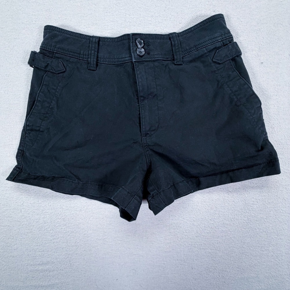 Banana Republic Shorts Womens‎ 4 Good Black High Rise Utility Cotton Blend